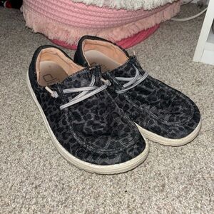 Women’s Hey Dudes Black Leopard Print